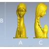 STL модель "Молящаяся девушка" - 3D модель stl для ЧПУ, скачать
