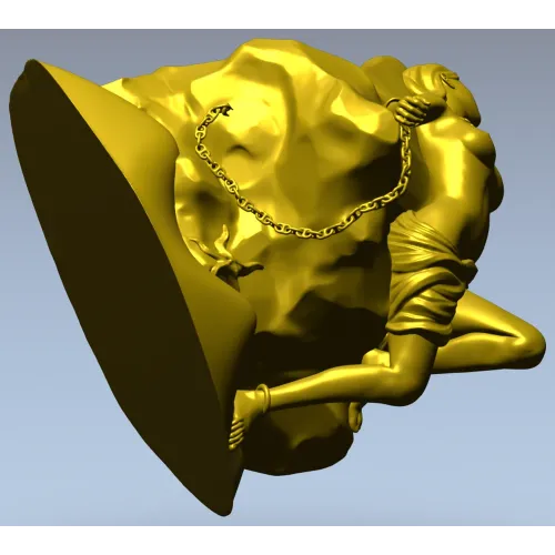 3D модель "Молитвенная дева на камне" - STL для ЧПУ