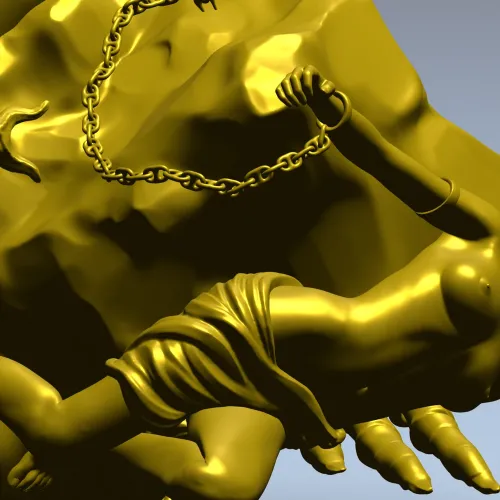 3D модель "Молитвенная дева на камне" - STL для ЧПУ