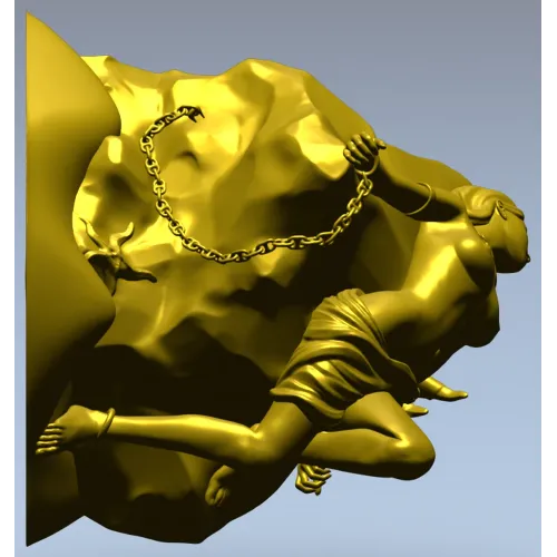 3D модель "Молитвенная дева на камне" - STL для ЧПУ