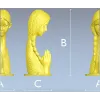 3D модель "Молитвенная дева на камне" - STL для ЧПУ