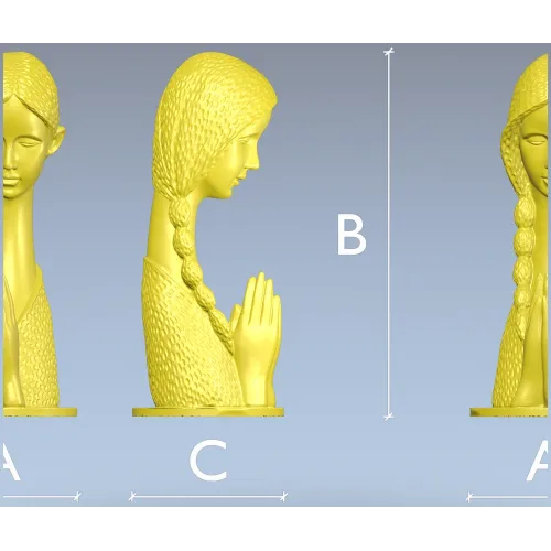 3D модель "Молитвенная дева на камне" - STL для ЧПУ