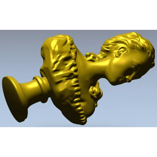 Бюст девушки на подставке - 3D модель STL для ЧПУ