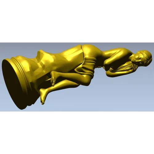 Нимфа на пьедестале - 3D модель STL для ЧПУ