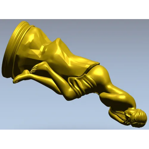Нимфа на пьедестале - 3D модель STL для ЧПУ