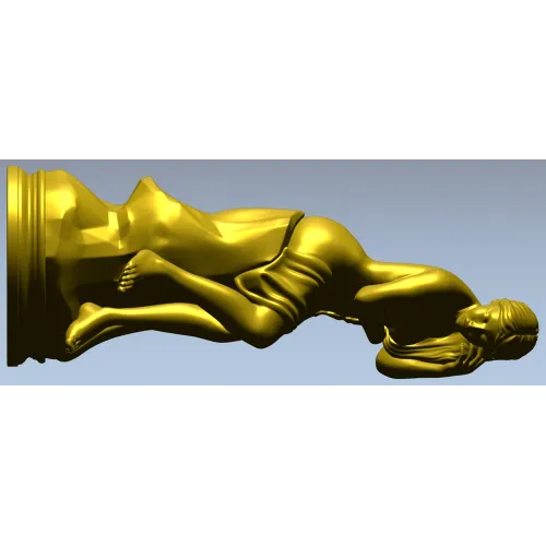 Нимфа на пьедестале - 3D модель STL для ЧПУ