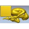 3D модель девушки у опоры - STL для ЧПУ