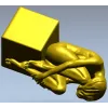 3D модель девушки у опоры - STL для ЧПУ