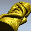 Elegant Female Figure Embracing Pillar - 3D STL Model for CNC Milling