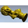 3D модель stl - Бюст девушки с листьями и стрелами для ЧПУ