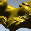 3D модель stl - Бюст девушки с листьями и стрелами для ЧПУ