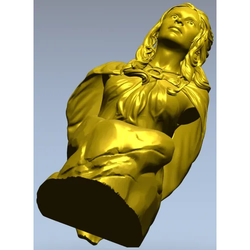 Detailed Female Bust STL Model for CNC Milling