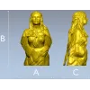 Detailed Female Bust STL Model for CNC Milling
