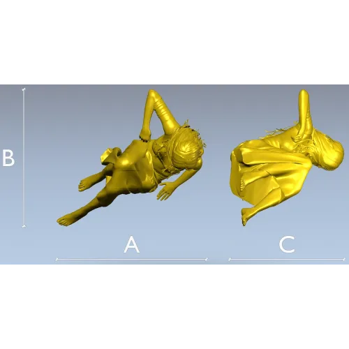 Расслабленная девушка - 3D модель STL для ЧПУ