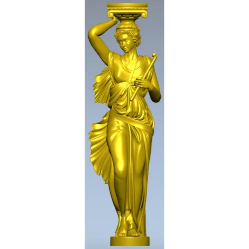 Кариатида-колонна - 3D модель STL для ЧПУ