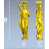 Кариатида-колонна - 3D модель STL для ЧПУ