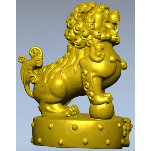 3D модель STL "Древний лев" для ЧПУ - детализированная фигура стража