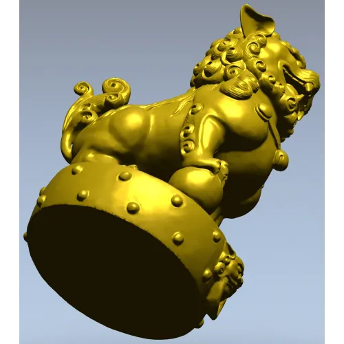 3D модель STL "Древний лев" для ЧПУ - детализированная фигура стража
