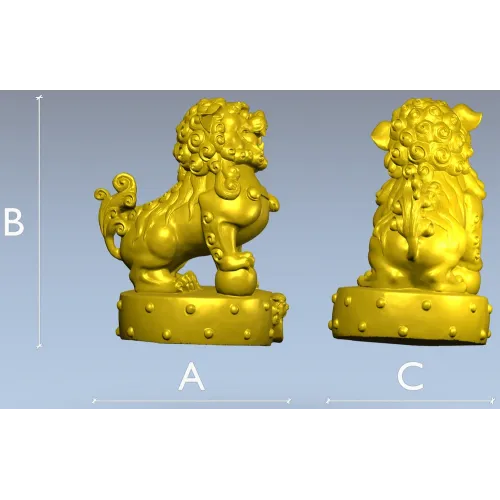 3D модель STL "Древний лев" для ЧПУ - детализированная фигура стража