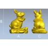 Заяц на камне - 3D модель STL для ЧПУ