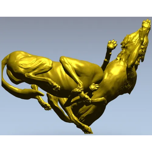 3D модель STL - Играющиеся собаки для ЧПУ фрезера
