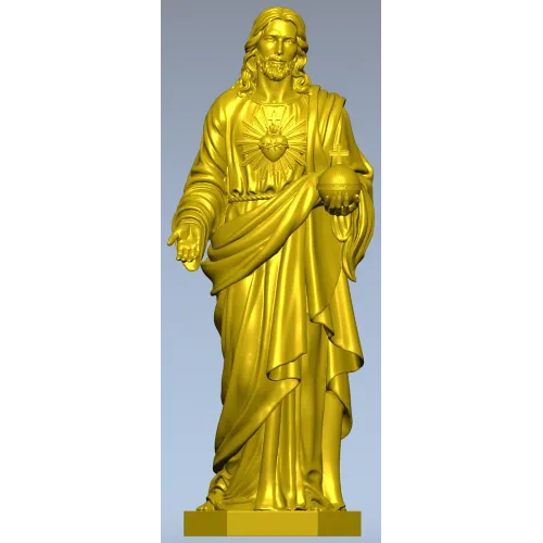 Jesus Statue 3D Model for CNC Milling in STL Format