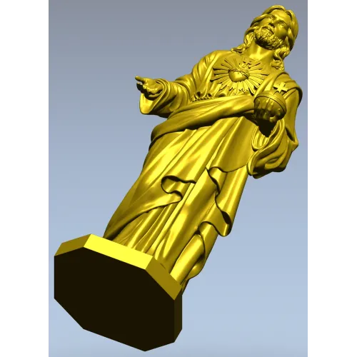 Jesus Statue 3D Model for CNC Milling in STL Format