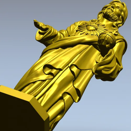 Jesus Statue 3D Model for CNC Milling in STL Format