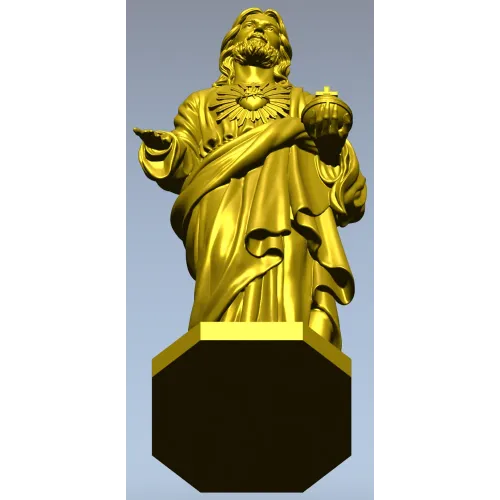 Jesus Statue 3D Model for CNC Milling in STL Format