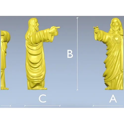 Jesus Statue 3D Model for CNC Milling in STL Format