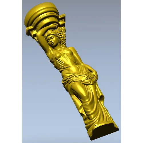 Кариатида - детализированная 3D модель в формате STL для ЧПУ