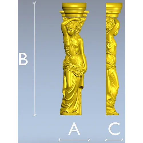 Кариатида - детализированная 3D модель в формате STL для ЧПУ