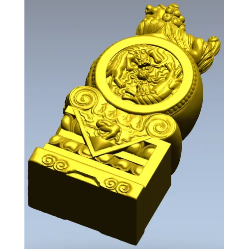 Китайский лев-хранитель - 3D модель STL для ЧПУ