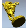 Dynamic Equestrian Warrior 3D Model for CNC