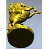 Dynamic Equestrian Warrior 3D Model for CNC