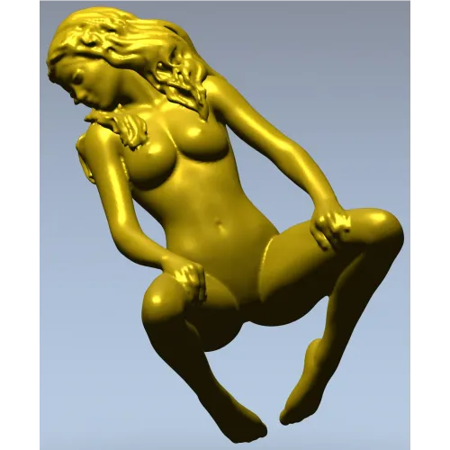 Статуэтка девушки - STL модель для ЧПУ, 3D модель stl для фрезера