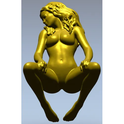 Статуэтка девушки - STL модель для ЧПУ, 3D модель stl для фрезера