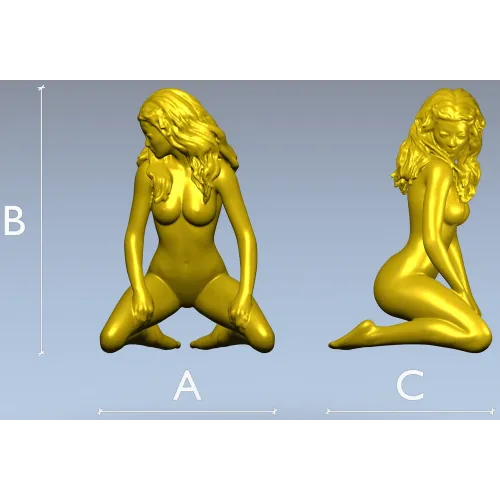 Статуэтка девушки - STL модель для ЧПУ, 3D модель stl для фрезера
