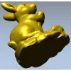 Крольчонок на холмике - stl модель для ЧПУ