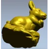 Крольчонок на холмике - stl модель для ЧПУ