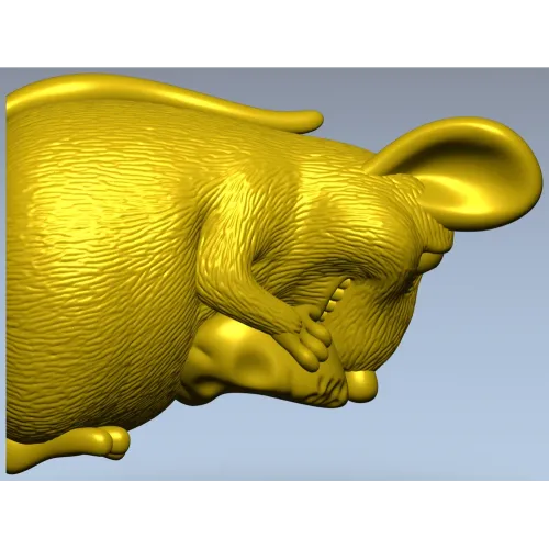 Сырный Сон - 3D модель крысы с сыром (STL) для ЧПУ