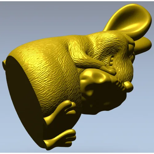 Сырный Сон - 3D модель крысы с сыром (STL) для ЧПУ
