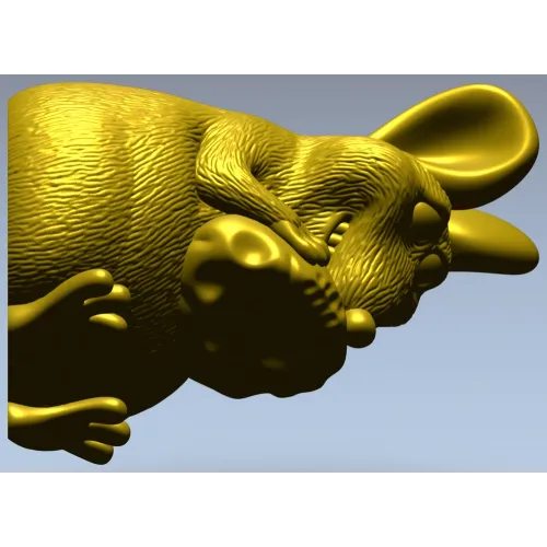 Сырный Сон - 3D модель крысы с сыром (STL) для ЧПУ