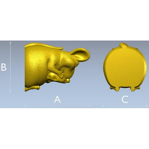 Сырный Сон - 3D модель крысы с сыром (STL) для ЧПУ