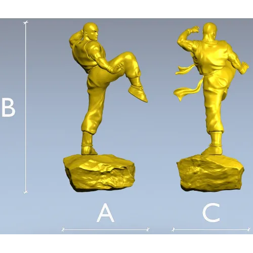 3D модель "Мастер кунг-фу" - STL для ЧПУ