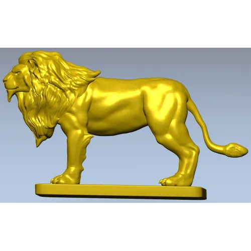 Лев - 3D модель STL для ЧПУ, рельефная статуэтка