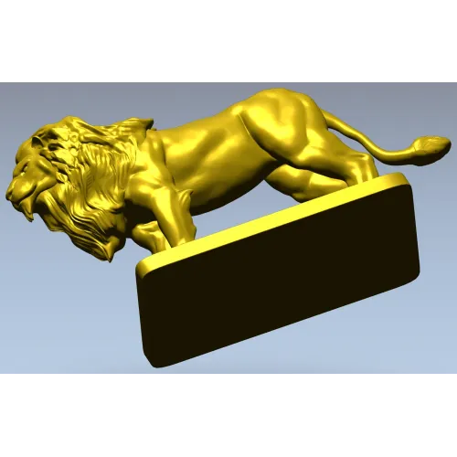 Лев - 3D модель STL для ЧПУ, рельефная статуэтка