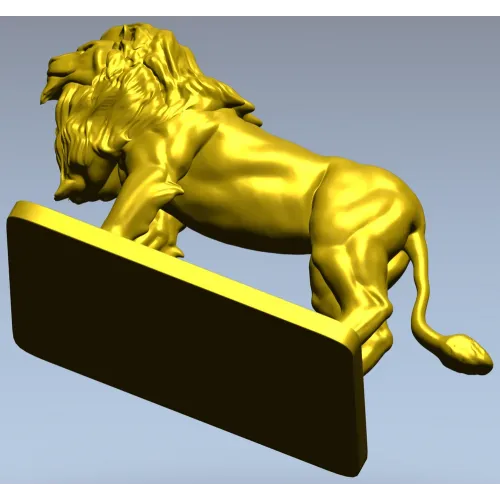 Лев - 3D модель STL для ЧПУ, рельефная статуэтка