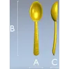 STL модель декоративной ложки для ЧПУ с рельефной ручкой