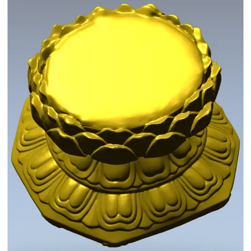 Lotus Pedestal Base 3D Model for CNC Milling STL File